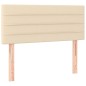 vidaXL Giroletto a Molle con Materasso Crema 90x190 cm in Tessuto
