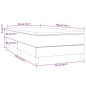 vidaXL Giroletto a Molle con Materasso Crema 90x190 cm in Tessuto