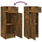 vidaXL Set Mobili da Bagno 3 pz Rovere Fumo in Legno Multistrato vidaXL Set Mobili da Bagno 3 pz Rovere Fumo in Legno Multistrato