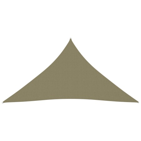 vidaXL Parasole a Vela Oxford Triangolare 5x7x7 m Beige