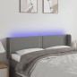 Testiera a LED Grigio Scuro 147x16x78/88 cm in Tessuto Testiera a LED Grigio Scuro 147x16x78/88 cm in Tessuto