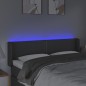 Testiera a LED Grigio Scuro 147x16x78/88 cm in Tessuto Testiera a LED Grigio Scuro 147x16x78/88 cm in Tessuto
