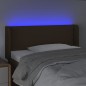 Testiera a LED Marrone Scuro 83x16x78/88 cm in Tessuto Testiera a LED Marrone Scuro 83x16x78/88 cm in Tessuto