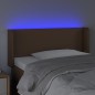 Testiera a LED Marrone 103x16x78/88 cm in Similpelle Testiera a LED Marrone 103x16x78/88 cm in Similpelle