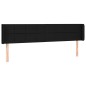 Testiera a LED Nera 183x16x78/88 cm in Tessuto Testiera a LED Nera 183x16x78/88 cm in Tessuto