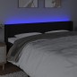 Testiera a LED Nera 183x16x78/88 cm in Tessuto Testiera a LED Nera 183x16x78/88 cm in Tessuto