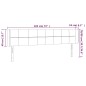 Testiera a LED Nera 183x16x78/88 cm in Tessuto Testiera a LED Nera 183x16x78/88 cm in Tessuto