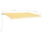 vidaXL Tenda da Sole Retrattile Automatica 500x350 cm Gialla e Bianca vidaXL Tenda da Sole Retrattile Automatica 500x350 cm Gialla e Bianca