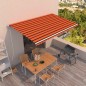 vidaXL Tenda da Sole Retrattile Automatica 500x350 cm Arancio Marrone vidaXL Tenda da Sole Retrattile Automatica 500x350 cm Arancio Marrone