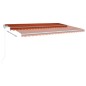 vidaXL Tenda da Sole Retrattile Automatica 500x350 cm Arancio Marrone vidaXL Tenda da Sole Retrattile Automatica 500x350 cm Arancio Marrone