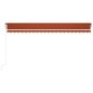 vidaXL Tenda da Sole Retrattile Automatica 500x350 cm Arancio Marrone vidaXL Tenda da Sole Retrattile Automatica 500x350 cm Arancio Marrone