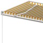 vidaXL Tenda da Sole Retrattile Automatica Pali 5x3,5 m Gialla Bianca vidaXL Tenda da Sole Retrattile Automatica Pali 5x3,5 m Gialla Bianca