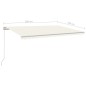 vidaXL Tenda da Sole Retrattile Automatica con Pali 5x3,5 m Crema vidaXL Tenda da Sole Retrattile Automatica con Pali 5x3,5 m Crema