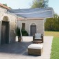 vidaXL Tenda Retrattile Automatica con Palo 500x350 cm Arancio Marrone vidaXL Tenda Retrattile Automatica con Palo 500x350 cm Arancio Marrone