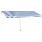 vidaXL Tenda Retrattile Automatica con Palo 500x350 cm Arancio Marrone vidaXL Tenda Retrattile Automatica con Palo 500x350 cm Arancio Marrone