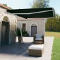 vidaXL Tenda Sole Retrattile Automatica con Palo 500x350 cm Antracite vidaXL Tenda Sole Retrattile Automatica con Palo 500x350 cm Antracite