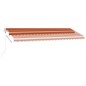 vidaXL Tenda da Sole Autoportante Automatica 500x350cm Arancio Marrone vidaXL Tenda da Sole Autoportante Automatica 500x350cm Arancio Marrone